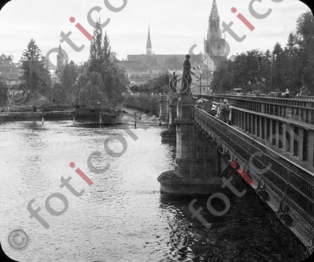 Rheinbrücke | Rhine Bridge  - Foto foticon-simon-127-018-sw.jpg | foticon.de - Bilddatenbank für Motive aus Geschichte und Kultur